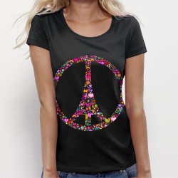 TSHIRT Femme Peace and Love PARIS
