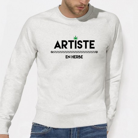 SWEAT cannabis homme tendance - "Artiste en Herbe"