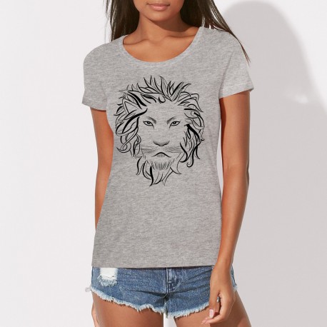 T Shirt lion Design pour femme